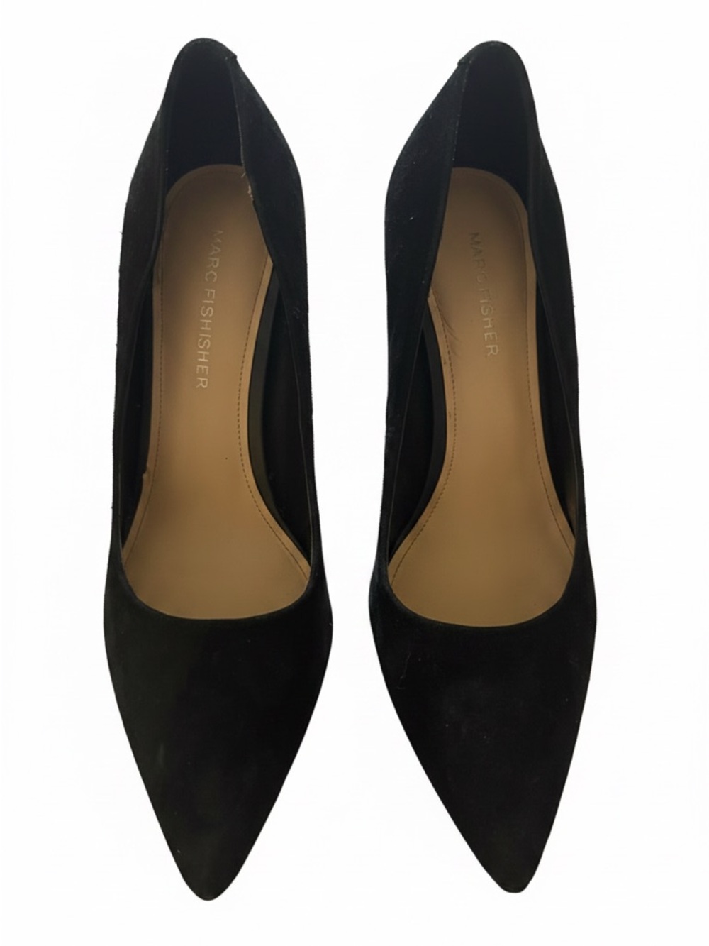 Marc Fisher Black Pointed Toe Suede Pumps NWOT